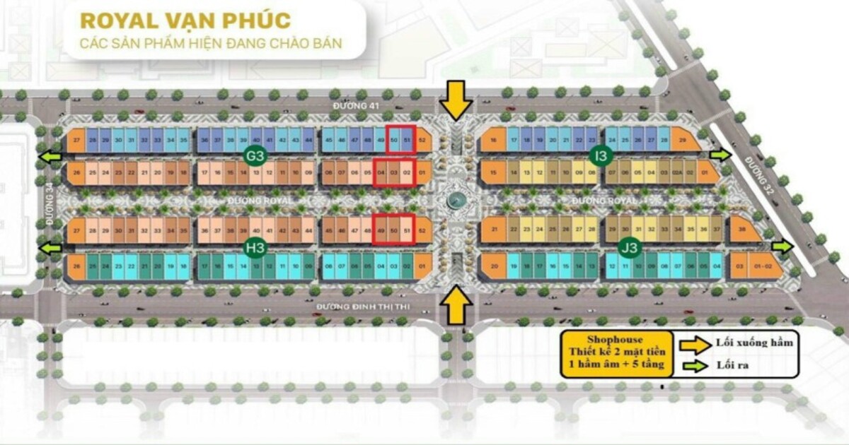 Bán Shophouse Royal Đinh Thị Thi  [ DT: 7m x22m]
