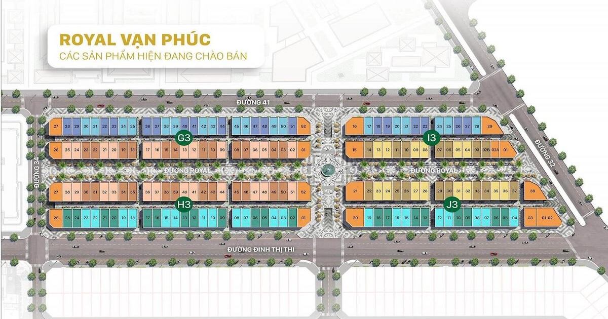 Bán Shophouse Mặt tiền Đường 41 Khu Phố royal - Đường rộng 20m